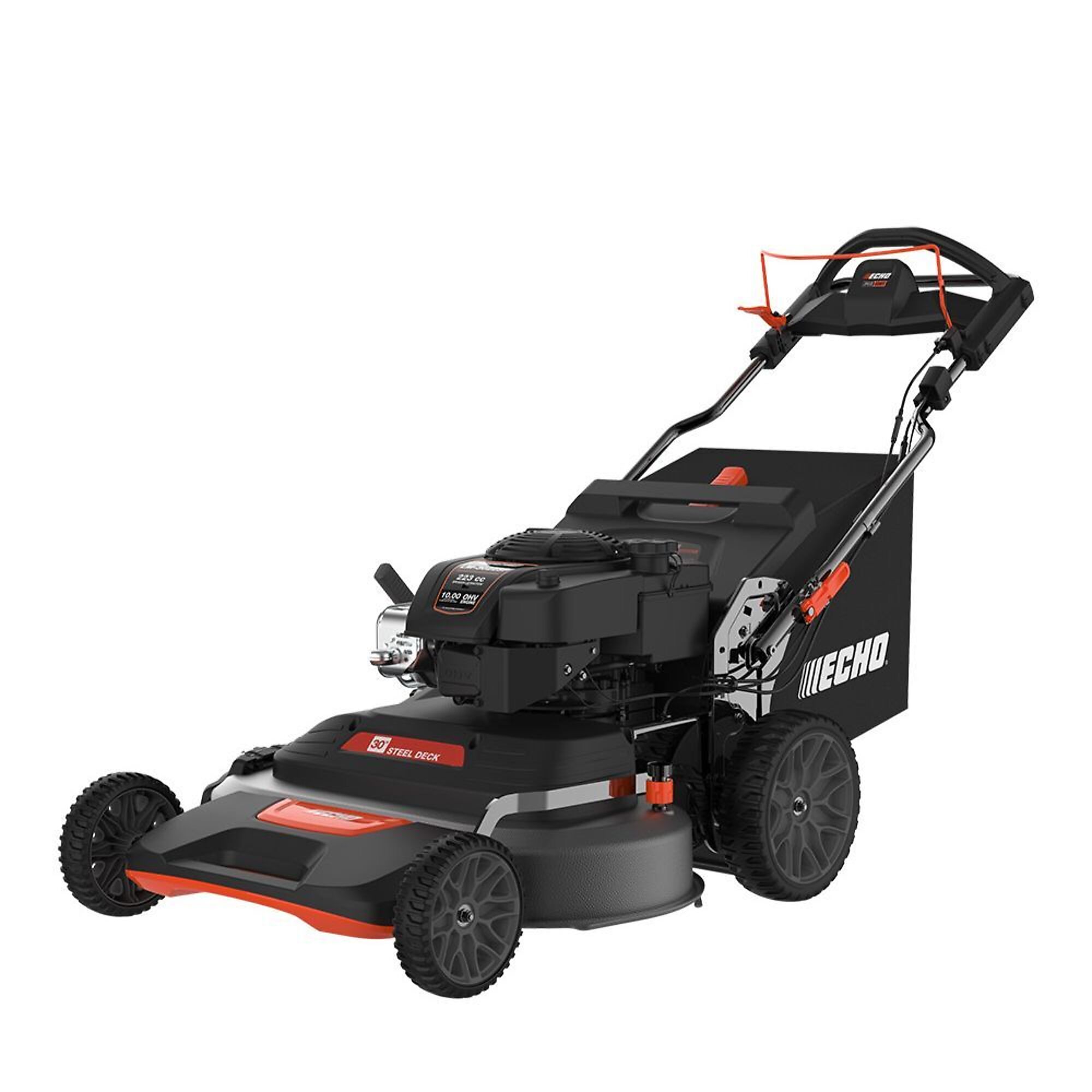 ECHO 30 in. 223 cc Briggs and Stratton Gas 3-in-1 Dual Twin Blade RWD Self-Propelled Wide Area Lawn Mower with ReadyStart, Model# LM-3022SP